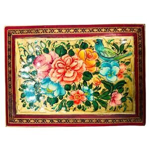 Khatamkari Vintage Laquer Inlay trinket Box